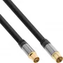 InLine Premium -antennikaapeli, 4-kertainen suojaus, >110 dB, musta, 10 m