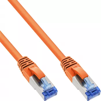 InLine verkkokaapeli S/FTP PiMF Cat.6A halogeeniton 500MHz oranssi 5m