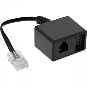 InLine TAE-sovitinkaapeli RJ45-uros - TAE-N- & RJ11-naaras 69943