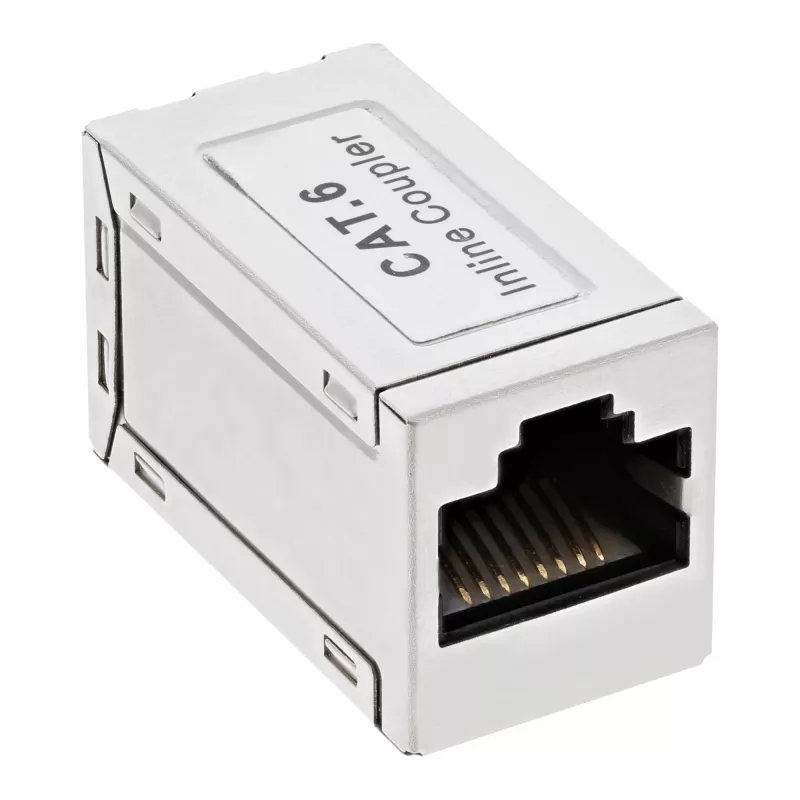 InLine Cat.6 -sovitin, suojattu, metalli, 2x RJ45 F/F, 1:1