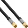 InLine Premium SAT-kaapeli, 4-kertainen suojaus, 2x F-liitin, >110 dB, musta, 3 m