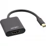 Mini DisplayPort - HDMI -sovitin InLine 4K/60Hz äänellä, alumiini, 0,15 m, musta