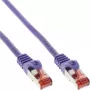 InLine verkkokaapeli S/FTP PiMF Cat.6 250MHz PVC kupari violetti 0,25m