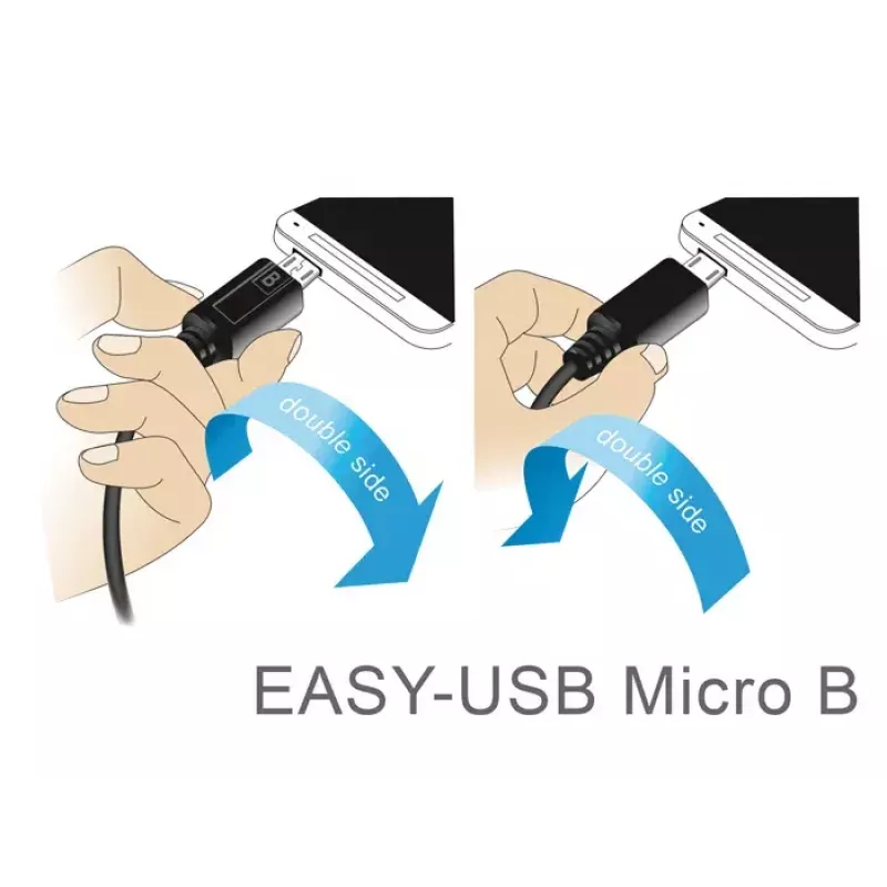 USB-kaapeli DeLOCK 83846 USB 2.0 1 m USB A Micro-USB B musta