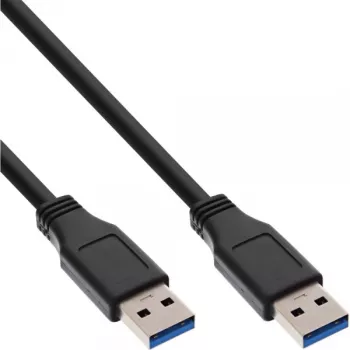 InLine USB 3.2 Gen.1 -kaapeli Type-A uros / A uros, musta, 3 m