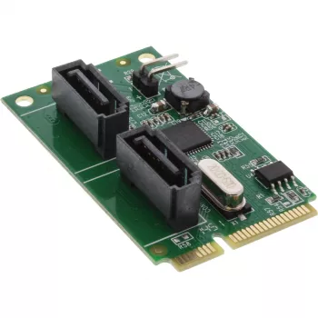 InLine Mini-PCIe 2.0 -kortti 2x SATA 6Gb/s RAID 0 / 1 / SPAN
