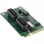 InLine Mini-PCIe 2.0 -kortti 2x SATA 6Gb/s RAID 0 / 1 / SPAN