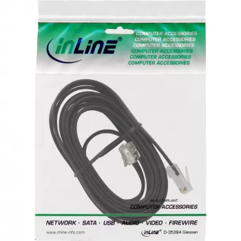 InLine modulaarikaapeli RJ45 8P6C - RJ12 6P6C uros / uros 10 m