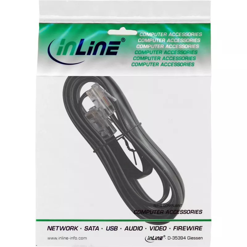 ISDN-kaapeli RJ45 uros / uros 8P8C 10m InLine 68810A