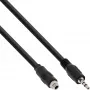 InLine audio-sovitinkaapeli, 3,5 mm stereo pistoke/liitäntä kierteellä, 0,6 m