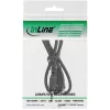 InLine audio-sovitinkaapeli, 3,5 mm stereo pistoke/liitäntä kierteellä, 0,6 m