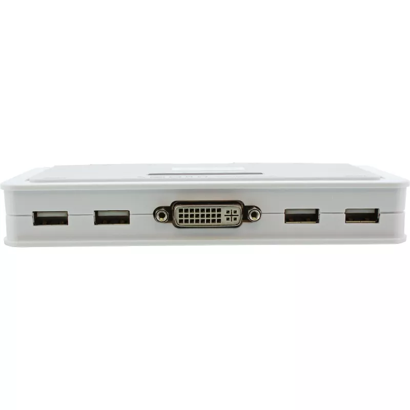InLine KVM-kytkin 4 porttia DVI-D + USB + audio sis. 2 kaapelisarjaa