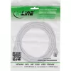 InLine patch-kaapeli ohut, U/FTP, Cat.8.1, TPE halogeeniton, valkoinen 7,5 m