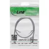 InLine patch-kaapeli ohut, U/FTP, Cat.8.1, TPE halogeeniton, harmaa 0,3 m