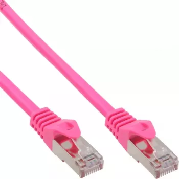 InLine verkkokaapeli SF/UTP Cat.5e pinkki 0,3 m