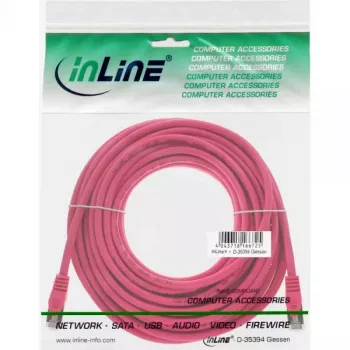 InLine verkkokaapeli SF/UTP Cat.5e pinkki 15 m
