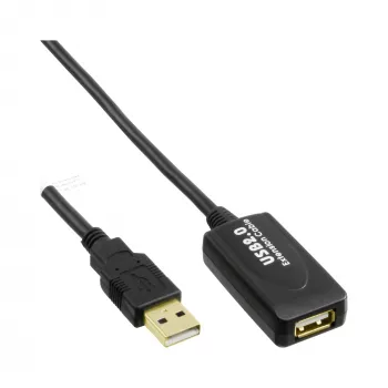 InLine USB 2.0 aktiivinen signaalinvahvistuskaapeli Type-A uros / A naaras, 25 m