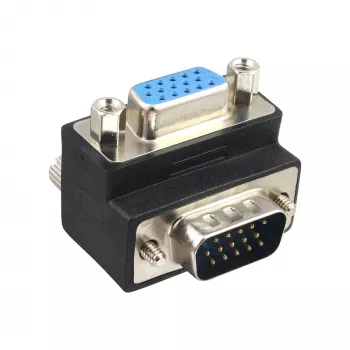 InLine VGA-sovitin 90° 15-pin uros / naaras, InLine, 37248I