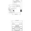 InLine VGA-sovitin 90° 15-pin uros / naaras, InLine, 37248I