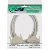 InLine sarjaportin jatkokaapeli DB37 uros/naaras valettu suora harmaa 1 m