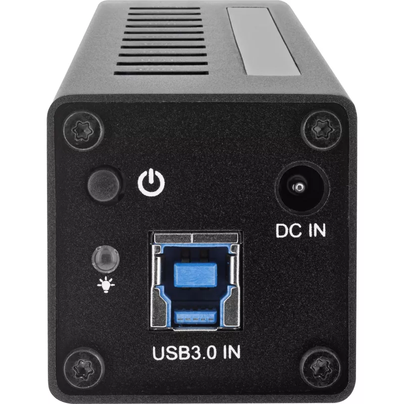 InLine USB 3.0 10 portin keskitin alumiinikotelo 4A virtalähteellä, musta