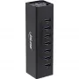 InLine USB 3.0 -keskitin, 7 porttia, alumiinikotelo, 2,5 A virtalähteellä
