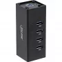 InLine USB 3.0 -keskitin, 4 porttia, alumiinikotelo, 2,5A virtalähteellä