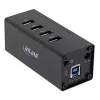 InLine USB 3.0 -keskitin, 4 porttia, alumiinikotelo, 2,5A virtalähteellä