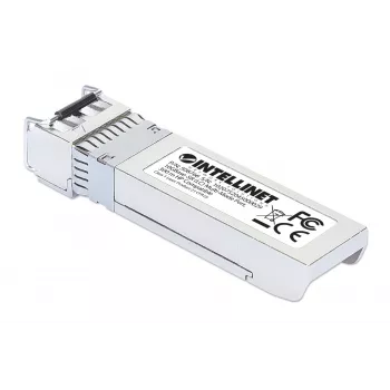 Intellinet lähetin-vastaanotinmoduuli optinen, 10 Gigabit Fiber SFP+, 10GBase-SR (LC) monimuotoportti, 300 m, aallonpituus 850 nm, Ethernet, kuitu, HPE-yhteensopiva, vastaa HPE J9150A / J9150D / JD092A / JD092B, kolmen vuoden takuu