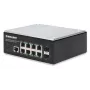 Intellinet 508278 teollinen 8-porttinen Gigabit PoE+ L2+ verkkohallittava kytkin, 2 SFP-porttia, 30 W per portti, DIN-kisko, IP30-metallikotelo, tuuleton, -40...85 °C