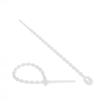 Kaapeliside InLine 150 mm valkoinen, 100 kpl:n pakkaus – pituus 150 mm, nailonkiinnikkeet