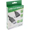 InLine USB 3.2 -kaapeli, USB-C uros kulma / USB-A uros, musta, 1 m