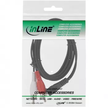 InLine audiokaapeli 2x RCA-uros / 3,5 mm stereoplugi 7 m