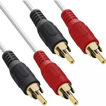 InLine RCA-kaapeli 2x RCA uros / uros kullattu 7 m