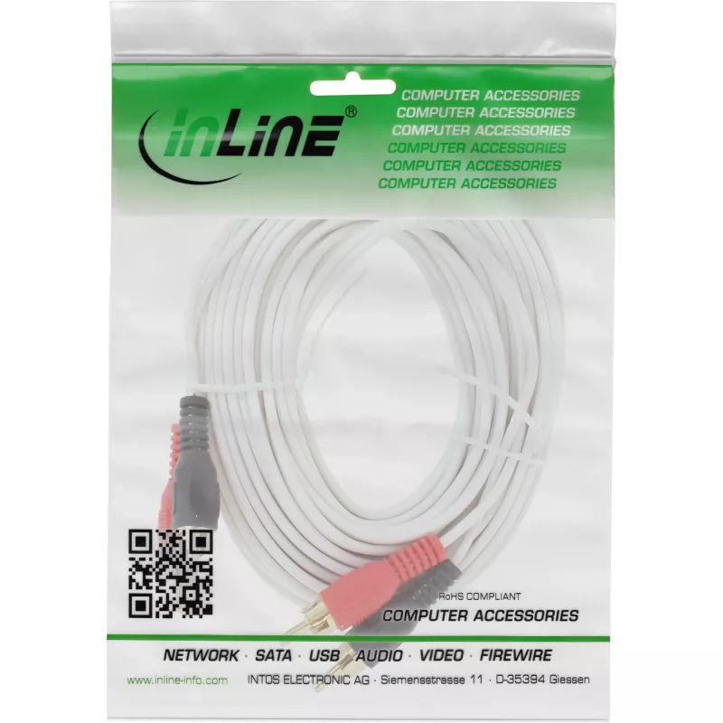 InLine RCA-kaapeli 2x RCA uros / uros kullattu 7 m