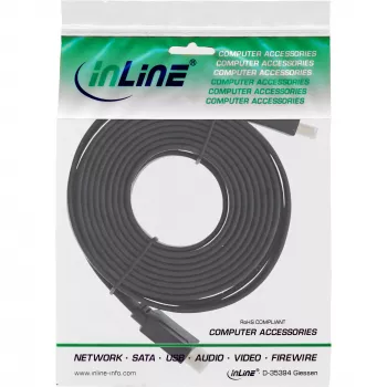 InLine HDMI-litteäkaapeli High Speed -kaapeli Ethernetillä kullattu musta 1 m