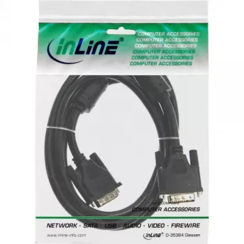 InLine DVI-D-kaapeli 24+1 uros/uros Dual Link 2 ferriittisydäntä 3 m