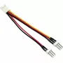 InLine tuuletinadapteri Y-kaapeli 3pin Molex naaras / 2x 3pin Molex uros 100 kpl
