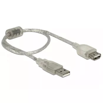 USB-kaapeli DeLOCK 82244 USB 2.0 0,3 m läpinäkyvä