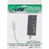 InLine 4-kertainen puhelinporttijakaja, RJ45-uros 4x RJ45-naaras, 0,15 m