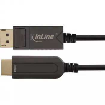 InLine DisplayPort-HDMI AOC muunninkaapeli, 4K/60Hz, musta, 50 m
