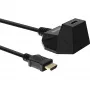 InLine HDMI Station, HS HDMI-kaapeli Ethernetillä, M/F, musta, kullatut kontaktit, 1 m