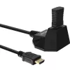 InLine HDMI Station, HS HDMI-kaapeli Ethernetillä, M/F, musta, kullatut kontaktit, 1 m