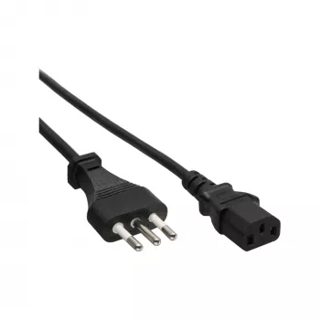 Virtajohto InLine Italia (CEE 7/7) - 3-napainen IEC C13, 0,5 m, 250 V 10 A