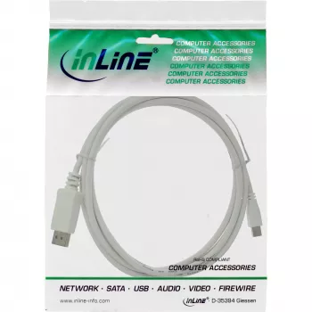 InLine Mini DisplayPort - DisplayPort -kaapeli valkoinen 1,5 m