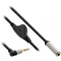 InLine ohut audiokaapeli 3,5 mm uros kulma / naaras, äänenvoimakkuuden säädöllä 0,25 m