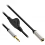 InLine ohut audiokaapeli 3,5 mm pistoke / liitin äänenvoimakkuuden säädöllä 0,25 m