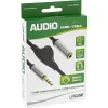 InLine ohut audiokaapeli 3,5 mm pistoke / liitin äänenvoimakkuuden säädöllä 0,25 m