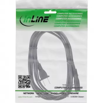 InLine virtajohto pistoke USA / Euro 8 -liitin, 1 m