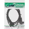 InLine virtajohto, europistoke / Euro8-pistoke kulma, musta, 3 m